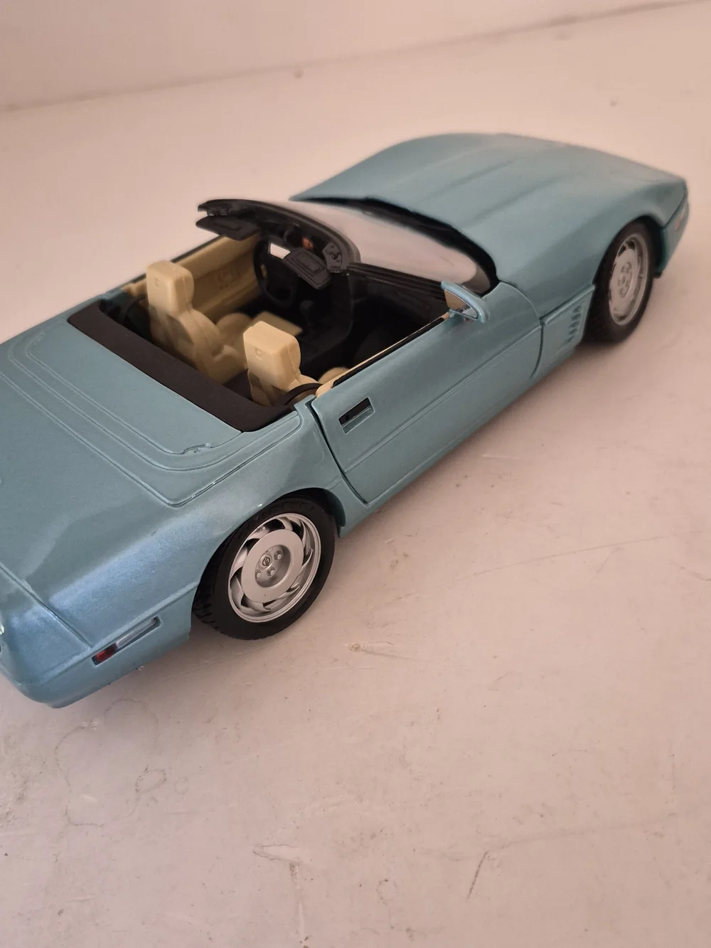 Corvette Convertible Kids Toy Car - Light Blue